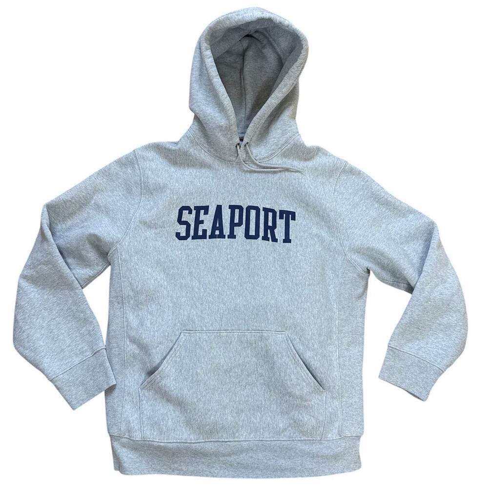 J.Crew Heritage 14 oz. Fleece Seaport Graphic Hoodie Sweatshirt Size Large